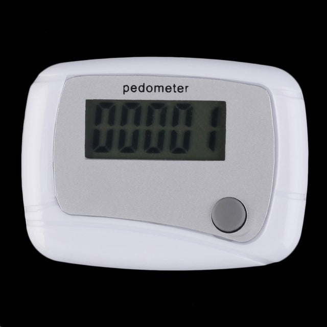 Portable Mini Digital LCD Running Step Pedometer Walking Distance Counter White High Quality Outdoor Runing Step Pedometer