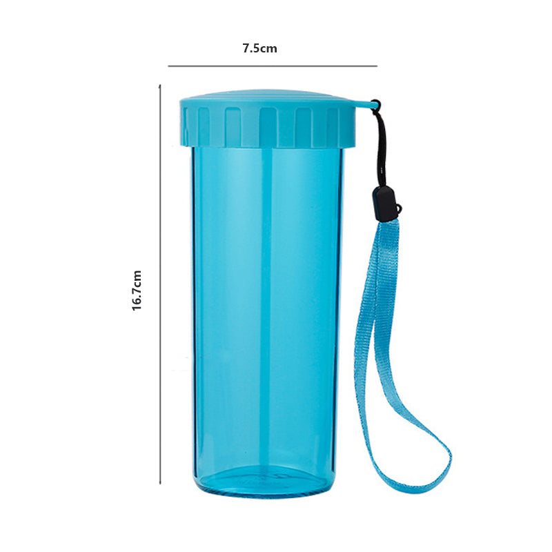 430ml Portable Straight Sport Water Bottle Outdoor BPA Free Plastic Drinkware With Rope Eco-friendly Drink Bottle