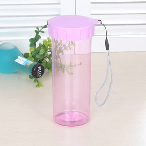 430ml Portable Straight Sport Water Bottle Outdoor BPA Free Plastic Drinkware With Rope Eco-friendly Drink Bottle