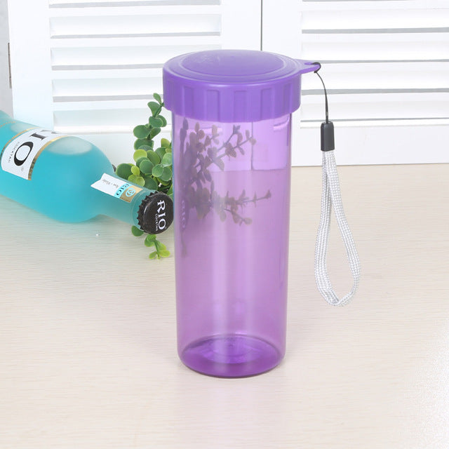 430ml Portable Straight Sport Water Bottle Outdoor BPA Free Plastic Drinkware With Rope Eco-friendly Drink Bottle