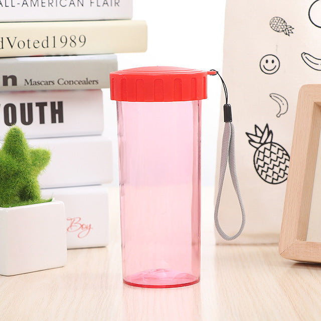 430ml Portable Straight Sport Water Bottle Outdoor BPA Free Plastic Drinkware With Rope Eco-friendly Drink Bottle