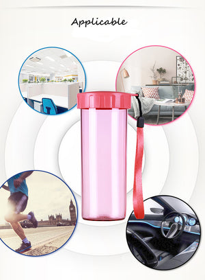 430ml Portable Straight Sport Water Bottle Outdoor BPA Free Plastic Drinkware With Rope Eco-friendly Drink Bottle